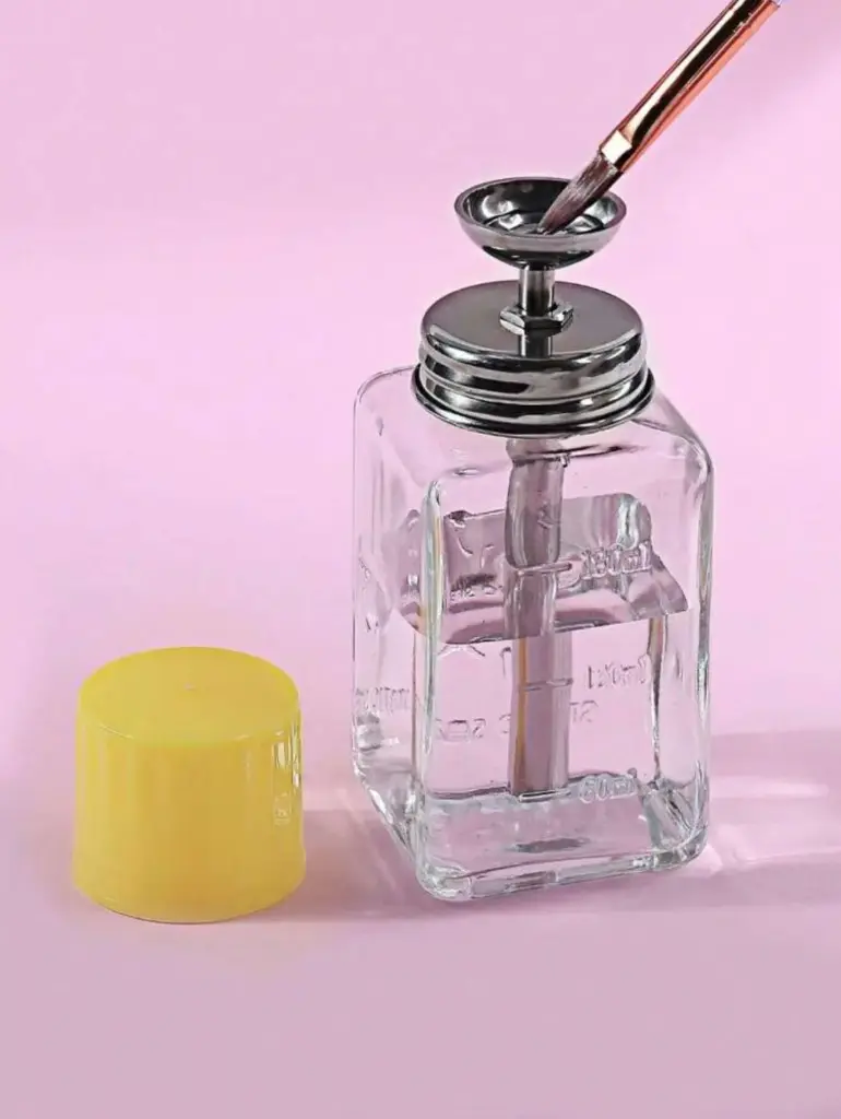 Bottle with pump for alcohol, monomer or acetone