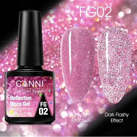 [12031] FG02 CANNI Esmalte de Uñas en Gel Disco Reflectante 7.3ml