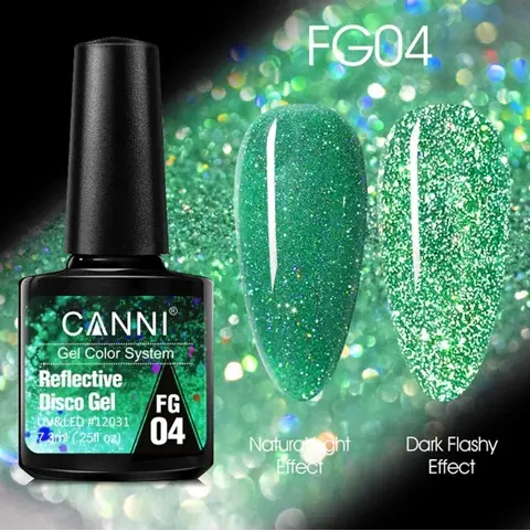 [12031] FG04 CANNI Esmalte de Uñas en Gel Disco Reflectante 7.3ml