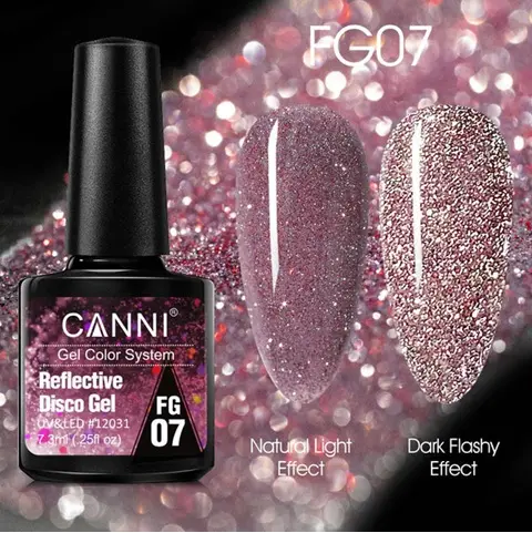 [12031] FG07 CANNI Esmalte de Uñas en Gel Disco Reflectante 7.3ml