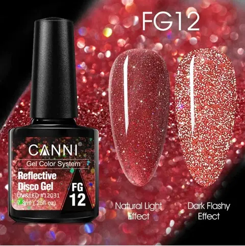 [12031] FG12 CANNI Esmalte de Uñas en Gel Disco Reflectante 7.3ml